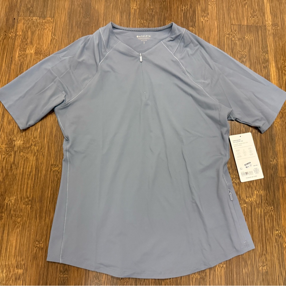 Athleta Blue Short Sleeve Performance Tee